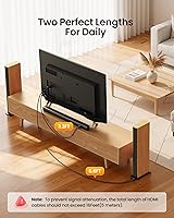 Vista 8 de Silkland Cable HDMI ARC/eARC 8K 2.1 para barra de sonido de 6.6 pies, 8K @60Hz 4K a 120Hz, cable HDMI de alta velocidad para cine en casa, 48 Gbps