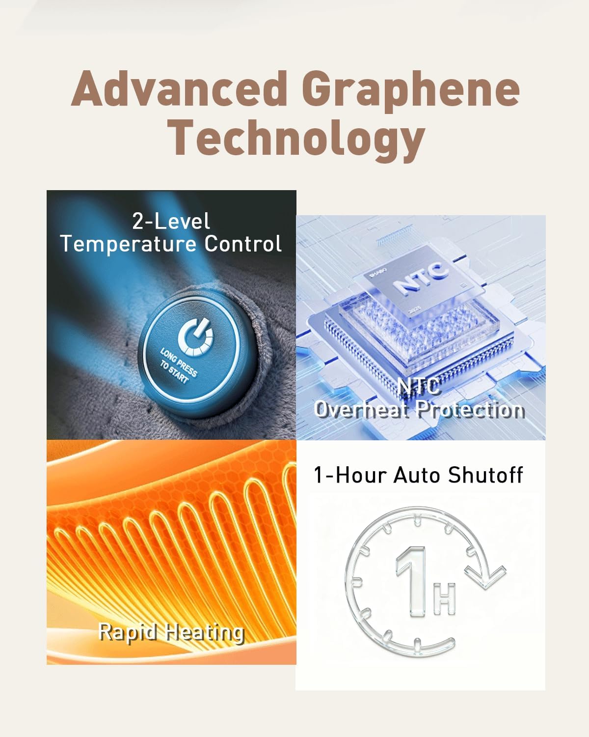 COMOIL Graphene Cordless Portable Heating Pad, 5000mAh Rechargeable Battery Menstrual Period Heating Pad, Electric Heating Belt, Gifts for Women Girl, Purple