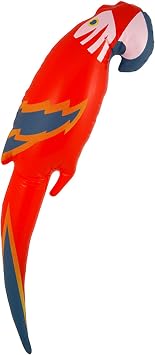Henbrandt Inflatable Parrot 48cm Animal Tropical Bird Pirate Party Decorations Blow Up Inflatable Toys Pool Party Photo Booth Props Fancy Dress Accessory
