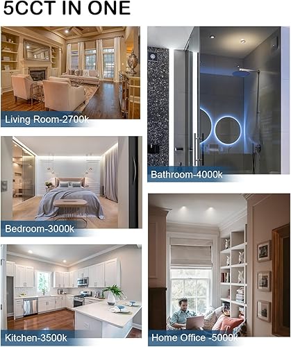 Miniatura 10 de ZYC Foco LED empotrable con cardán, luz de globo ocular, luz LED empotrable de 3 pulgadas, acabado negro, luz regulable con caja de conexiones, sin