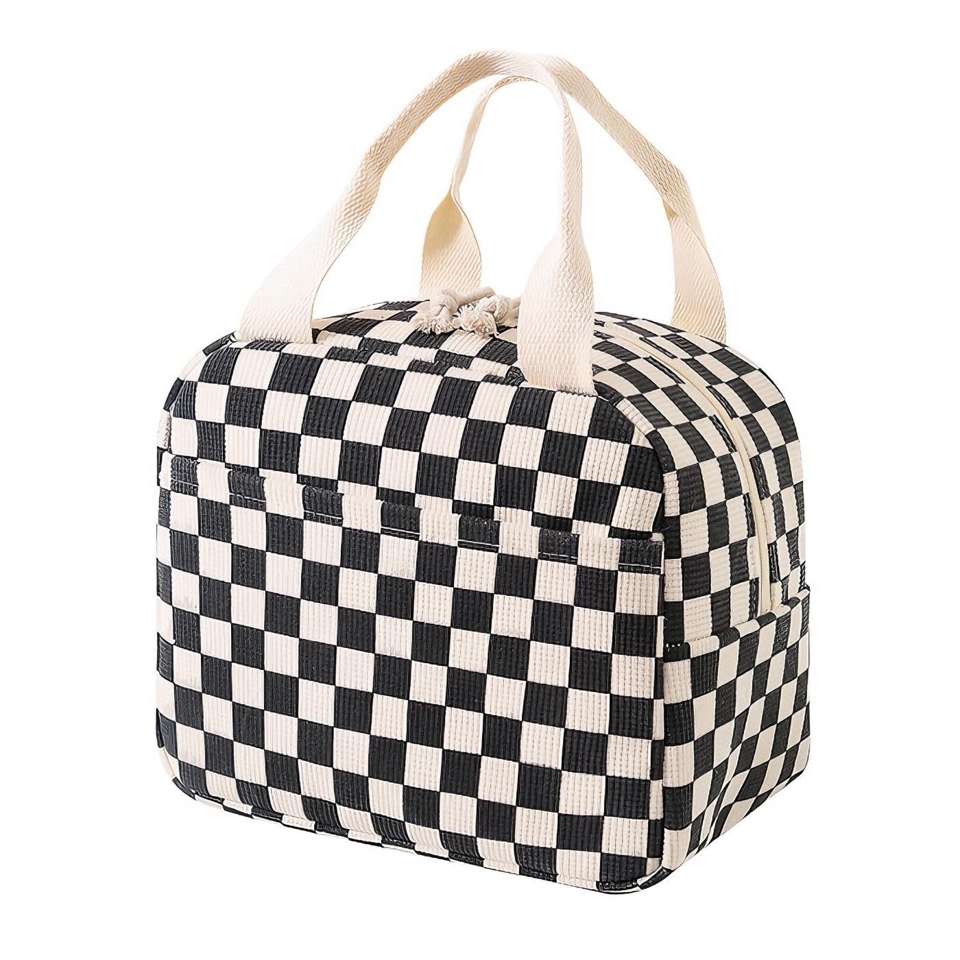 HOMTERN Insulated Lunch Bag for Men Women,Three-Layer Reusable Leakproof Cool Bags for Kids Adults Girls Boys,Lunch Box Bag for Dinner Party Work School Picnic Camping Travel (Black)