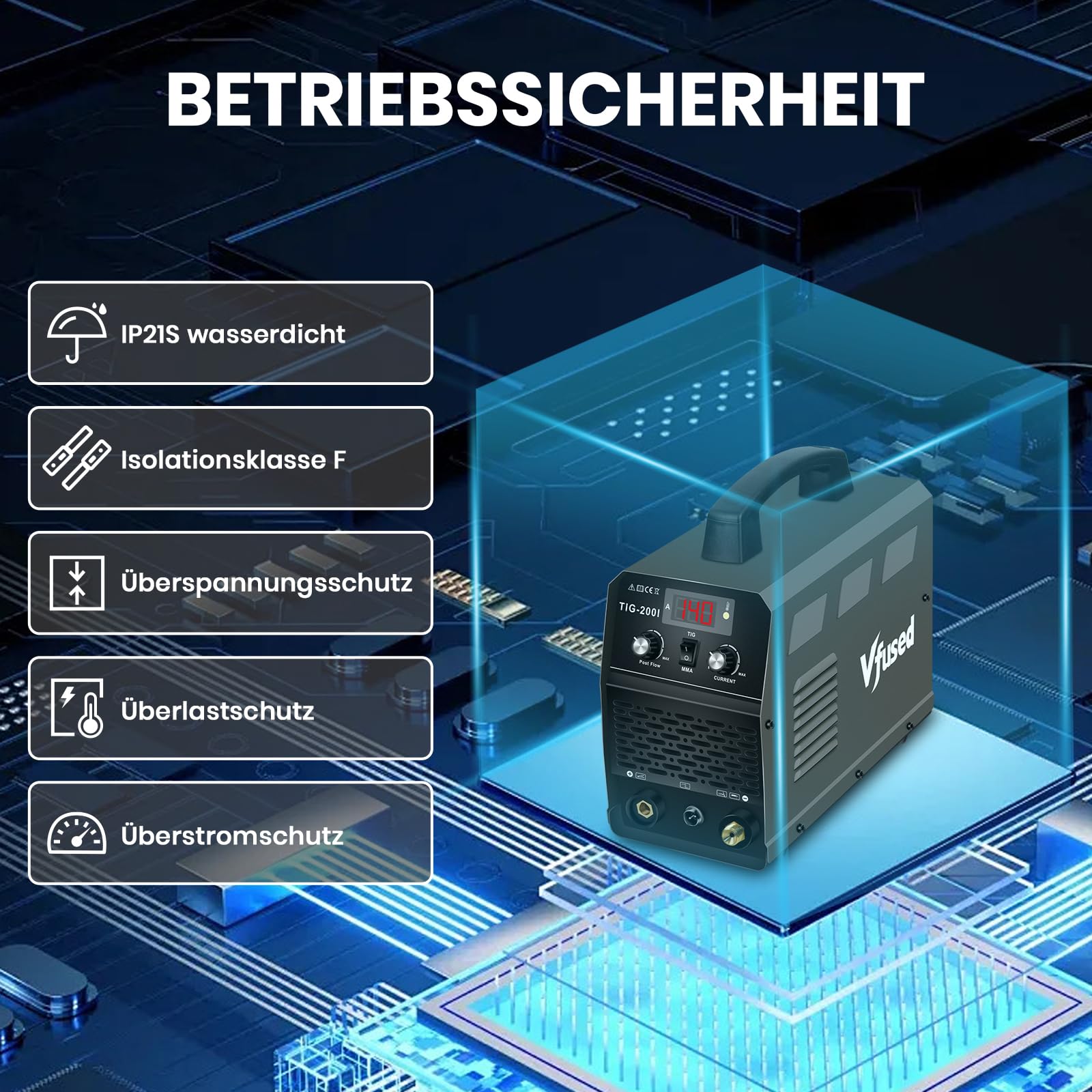 WIG Schweißgerät 120A DC Lift TIG MMA 2-in-1 IGBT Inverter, einstellbare Gasnachströmzeit 1-10s, für Edelstahl Stahl Autoreparatur Heimwerker, 220V