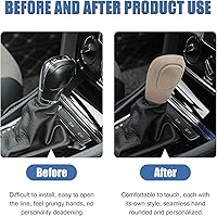 Vista 5 de Ziciner 2 piezas de cubierta para palanca de cambios de coche, accesorios de protección de cambio automático de silicona elástica, pomo