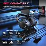 Fifine PC Gaming Headset with USB/3.5mm Jack for Laptop Computer, Over Ear Wired Headphones with 7.1 Surround Sound, Detachable Microphone, Volume Control, Noise Cancelling for PS5/Xbox/Switch-H9