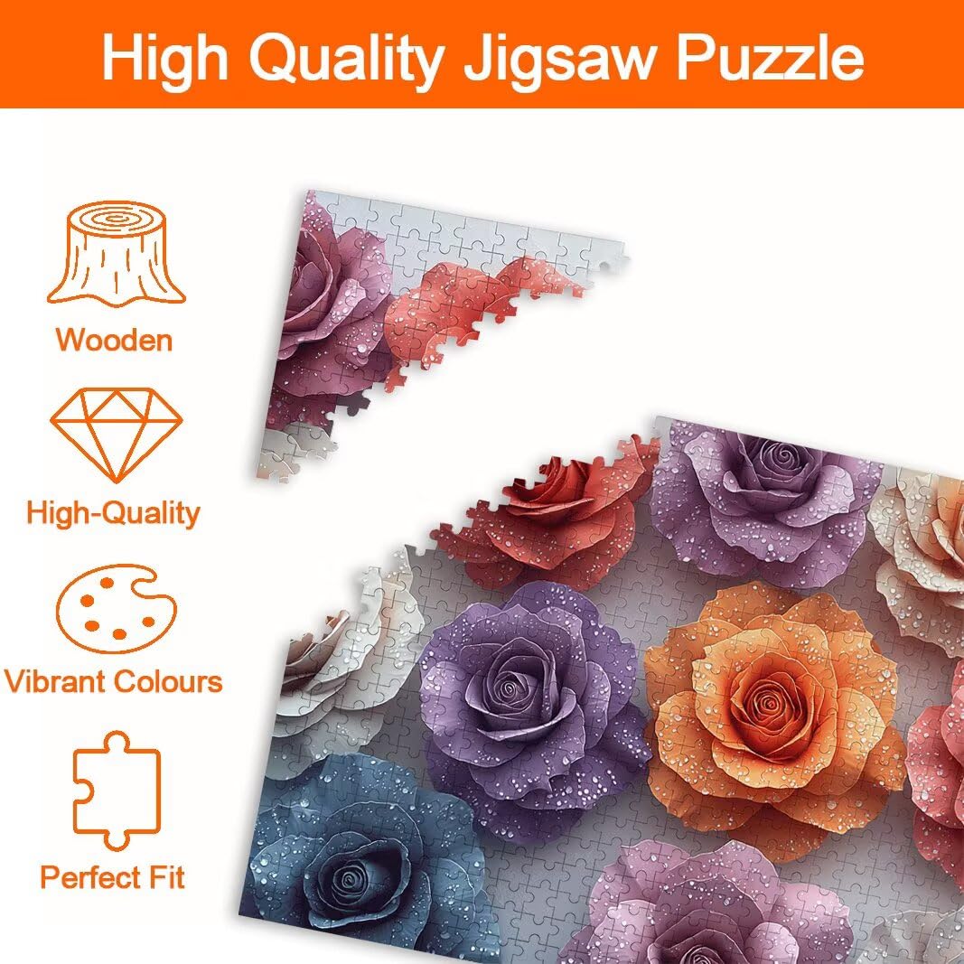 Puzzle 5000 elementów dla dorosłych, kwiaty, prezenty -8936
