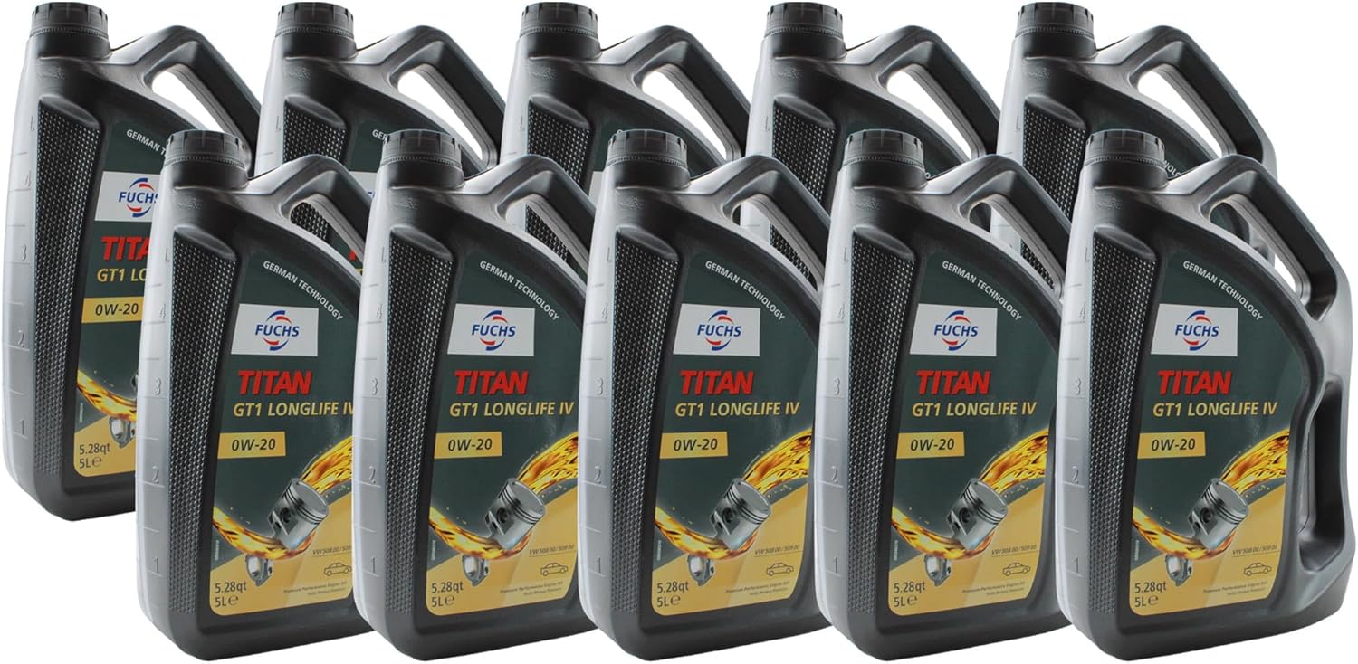 Fuchs 50 Liter TITAN GT1 LONGLIFE IV SAE 0W-20 Engine Oil (10 x 5 L)
