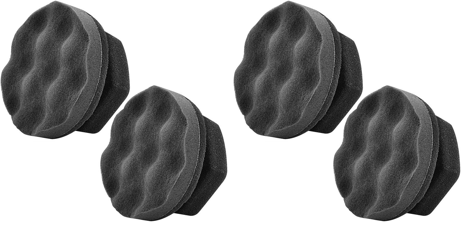 IPELY 4 Pack Large Tire Shine Applicator Pad, Durable and Reusable Hex-Grip Tire Dressing Applicator Pad for Applying Tire Shine