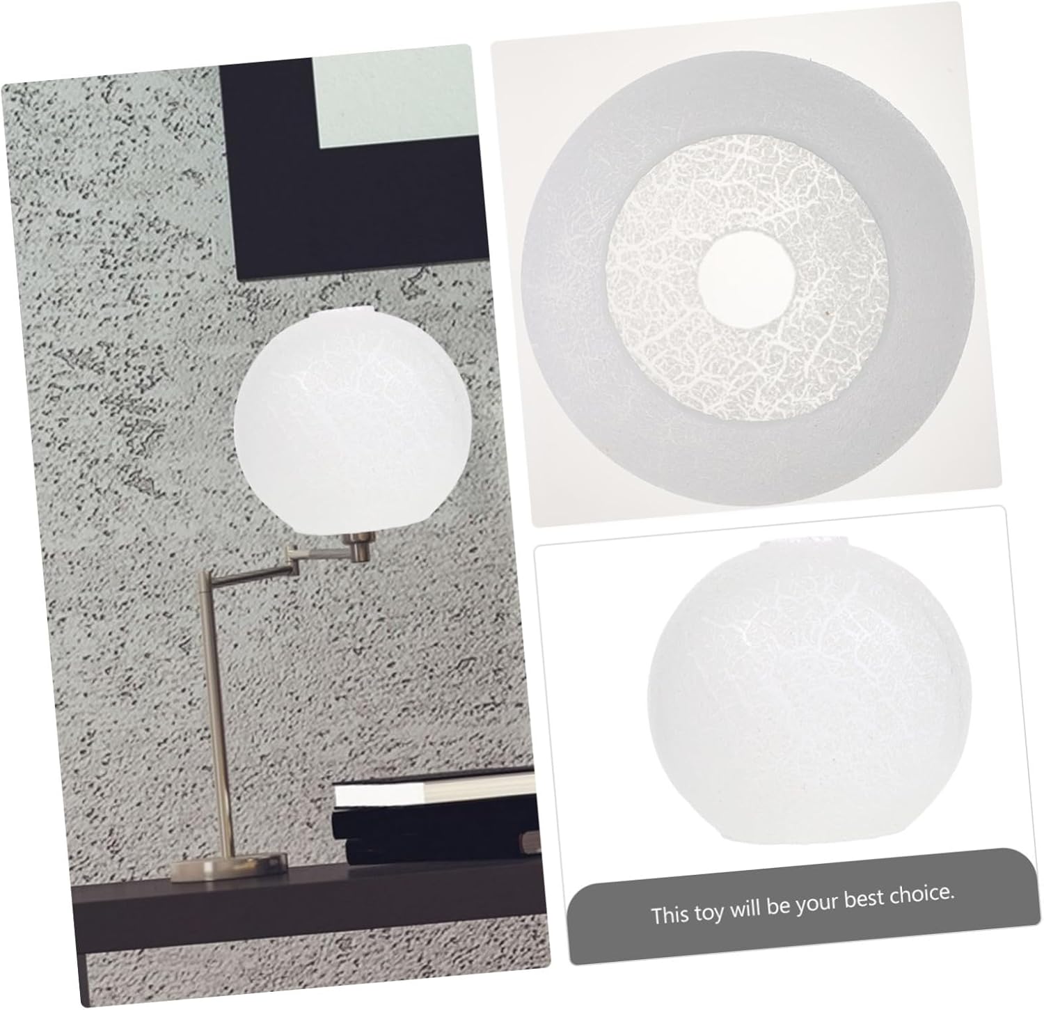 Scalloped Glass Lampshade Multi-function Sturdy Material Ceiling Fan Globe Replacement for Household