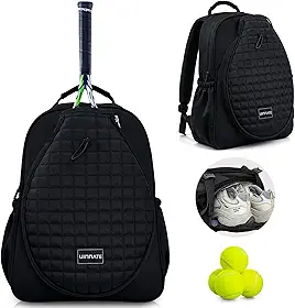 Mochila Academia Impermeável Grande para Tênis, Bolsa Esportiva com Compartimento para Sapatos, Ideal para Viagem, Pickleball, Badminton, Fitness e Uso Diário