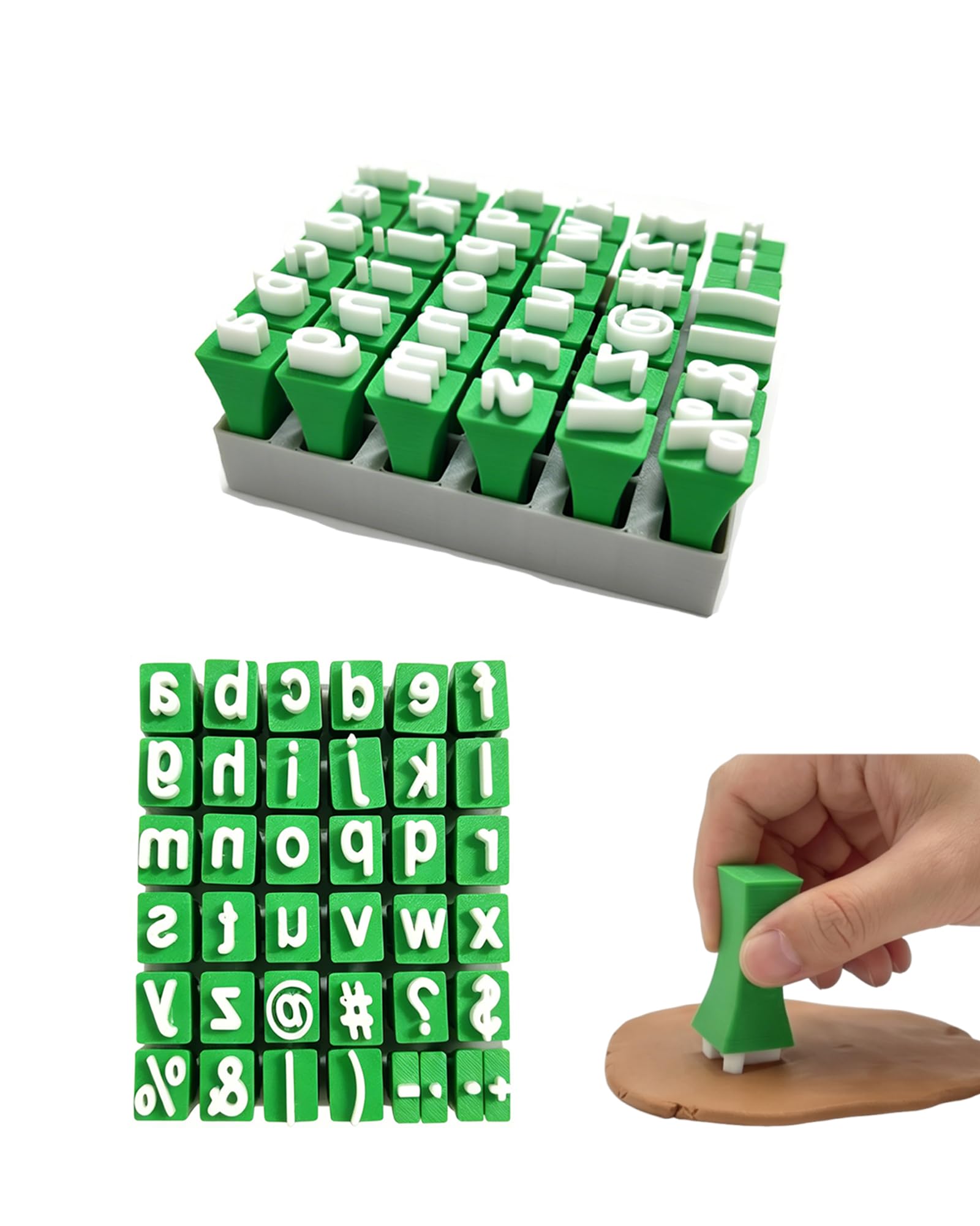 Letter Stamps for Clay with Storage Box,Great for DIY Craft,Pottery Making
