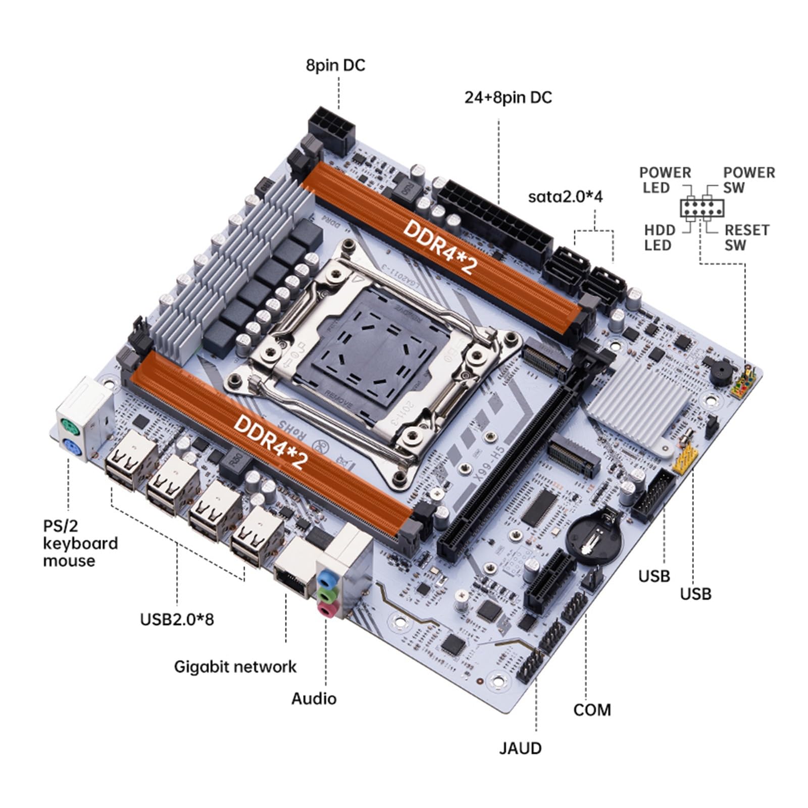 Scheda madre Kit scheda madre Fit For QIYIDA X99 LGA2011-3 Xeon E5 2680 V4 DDR4 16 GB (2 x 8 GB) PC4 SATA PCI16 x 3.0 NVME M.2 Computer da gioco(Motherboards)
