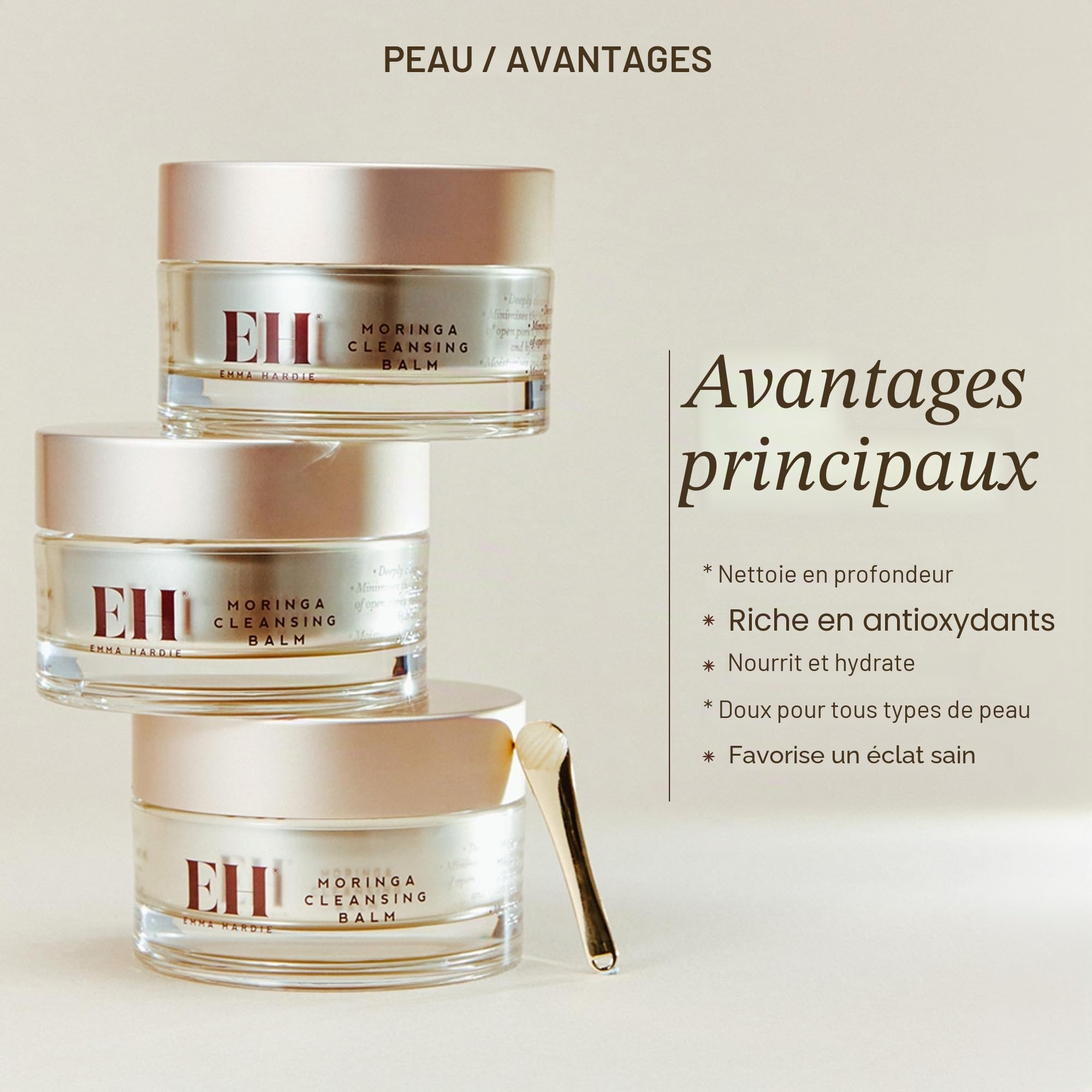Emma Hardie Baume et tissu pour nettoyage du visage 100 ml