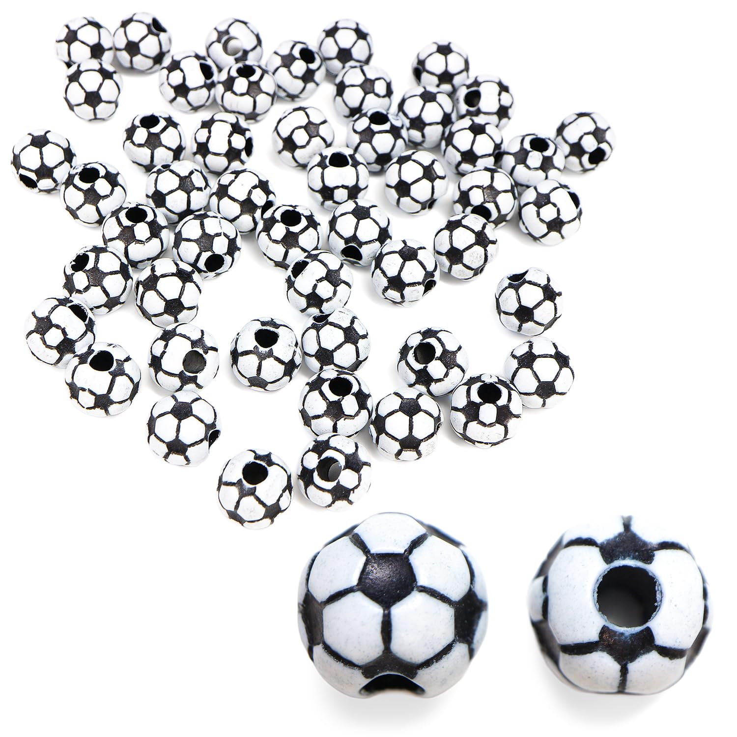 装飾用ボールとビーズセット Amazon.co.jp: スポーツボールビーズ 【サッカーボール】11.5mm 50個