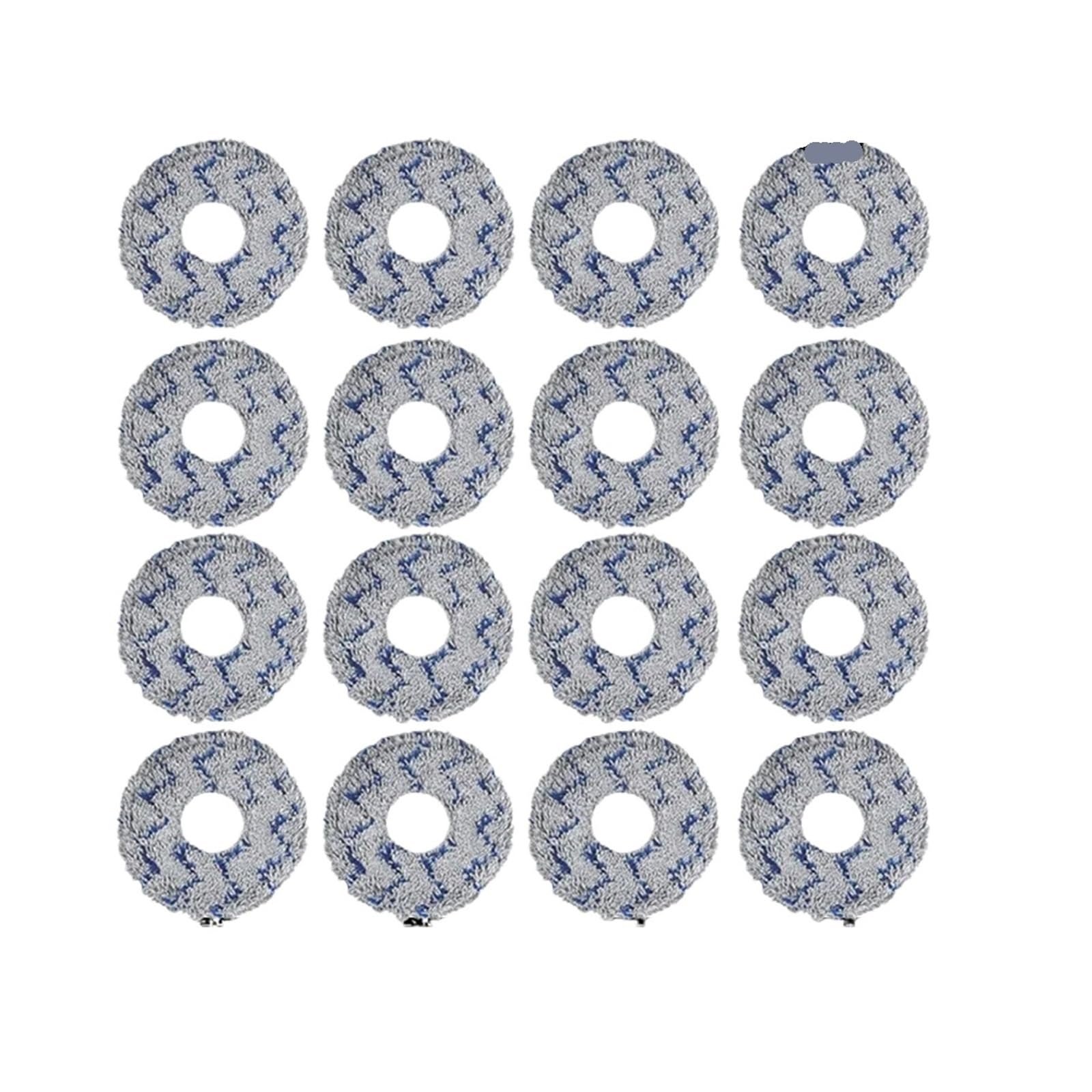 VIXWDRUTY Mop Cloth，Compatible For Deebot，T30 Pro，Compatible For Omni，T10 T20/T30s Combo X1 X2 /Robot Vacuum Cleaner Mop Pads Accessories Parts(16pcs)