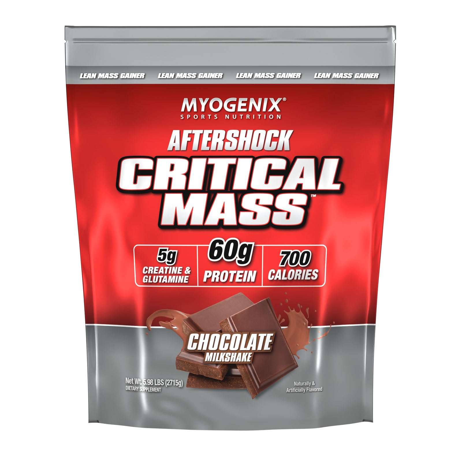 Myogenix Hipercalórico com proteína whey e carboidratos sabor milk-shake de chocolate, 2,73 kg