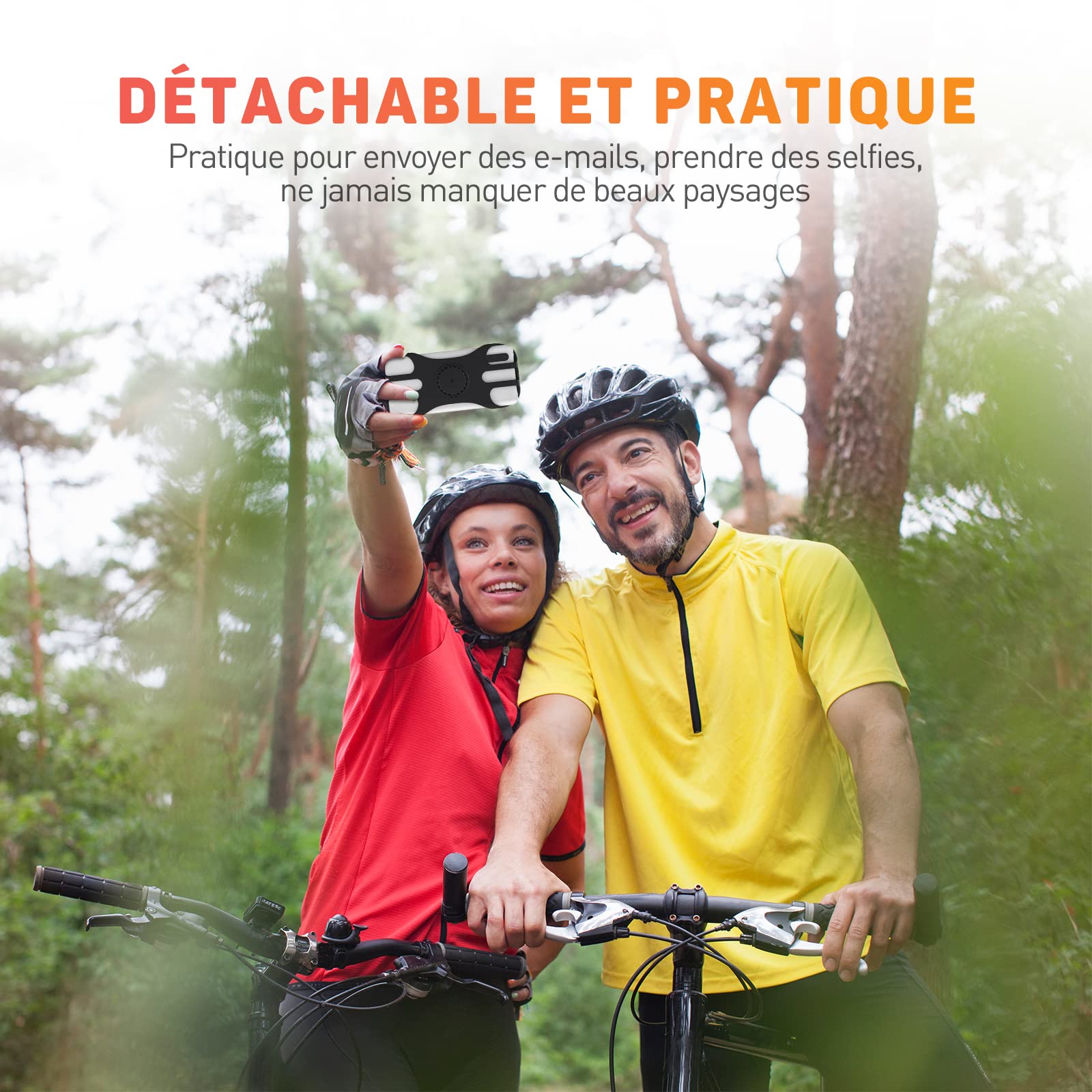 Support Téléphone Vélo, Support Téléphone Moto 360° Rotation, Universel Porte Telephone Velo pour Trotinette Electrique, VTT, Trottinette, Scooter, Moto Sportive, 4.5-7 Pouces Smartphones