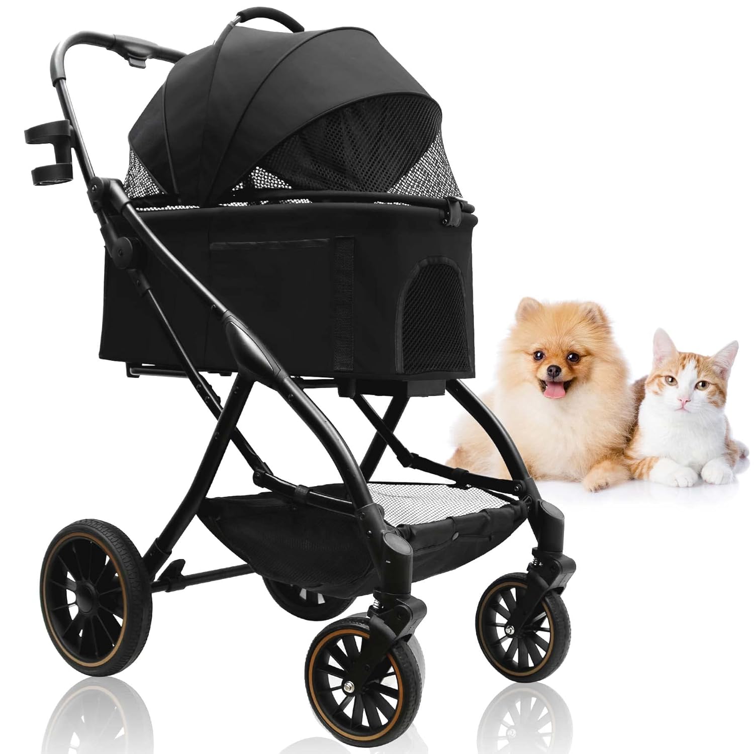 3in1 Dog Cat Pet Strollers for Small Medium Dogs and Cats