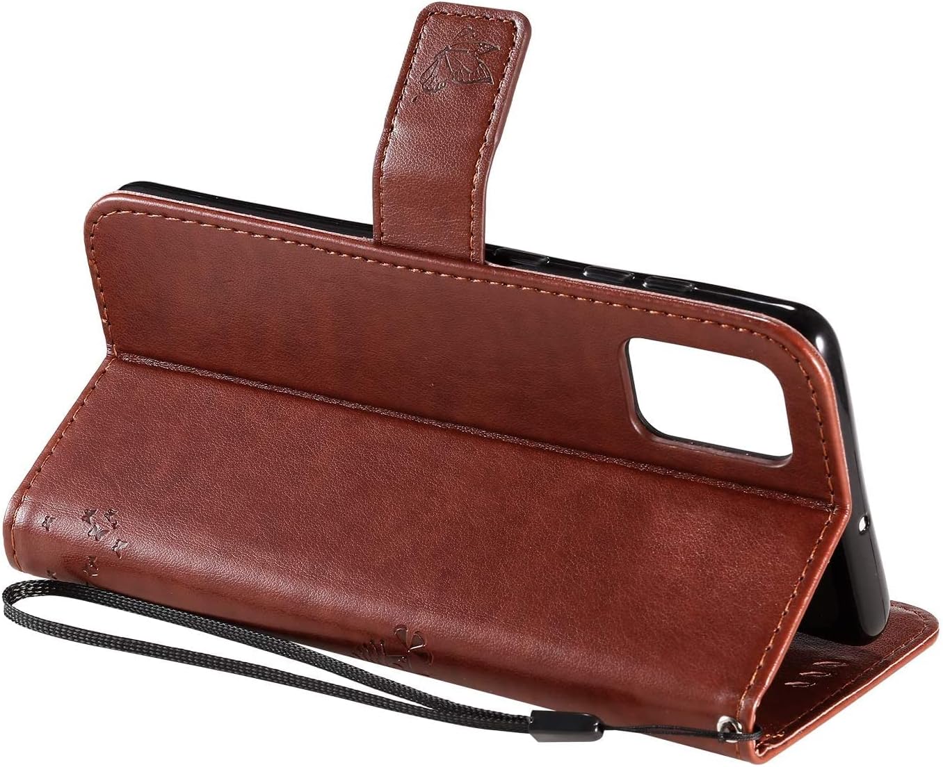 for Samsung Galaxy A51 5G Wallet Case,Galaxy A51 5G PU Leather Protective Case Emboss Love Tree Cat Folio Magnetic with Card Holder Kickstand Flip Case for Samsung Galaxy A51 5G Brown