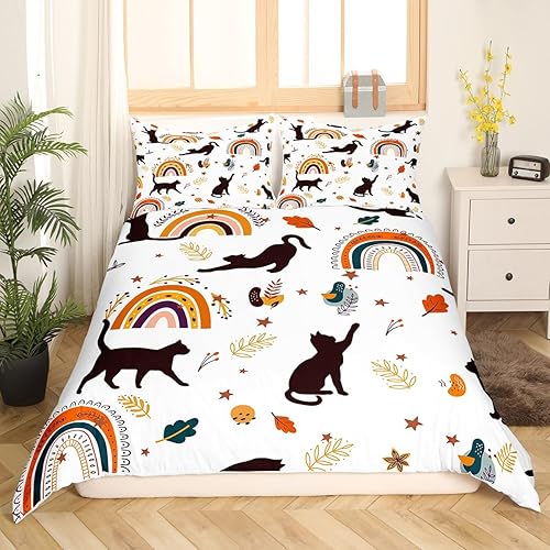 Miniatura 9 de Erosebridal - Juego de funda de edredón con diseño estampado de caballos color café, juego de cama suave y ligero para niños y adolescentes, tamaño