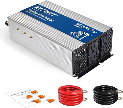 Miniatura 2 de XYZ INVT - Inversor de potencia de onda sinusoidal pura, CC a CA, 1000W, 1500W, 2000W, 2500W, 3000W