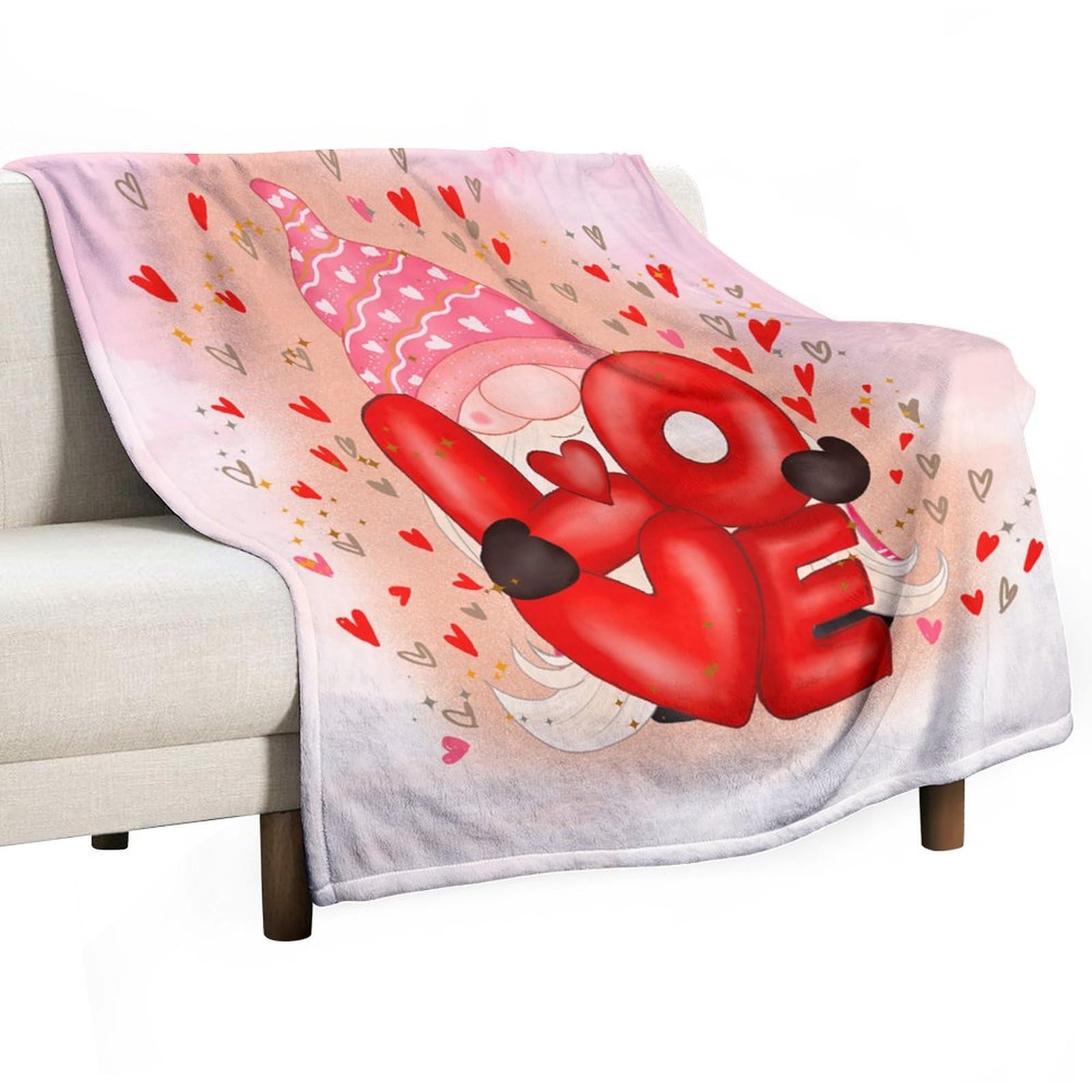 Plaid de lit en peluche pour la Saint-Valentin et déco de chambre