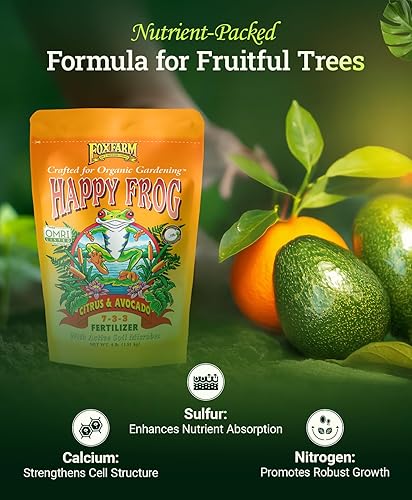 Miniatura 2 de FoxFarm Happy Frog Fertilizante de cítricos y aguacate  Fórmula para limones, naranjas, aguacates y más, NPK 7-3-3 (bolsa de 4 libras)