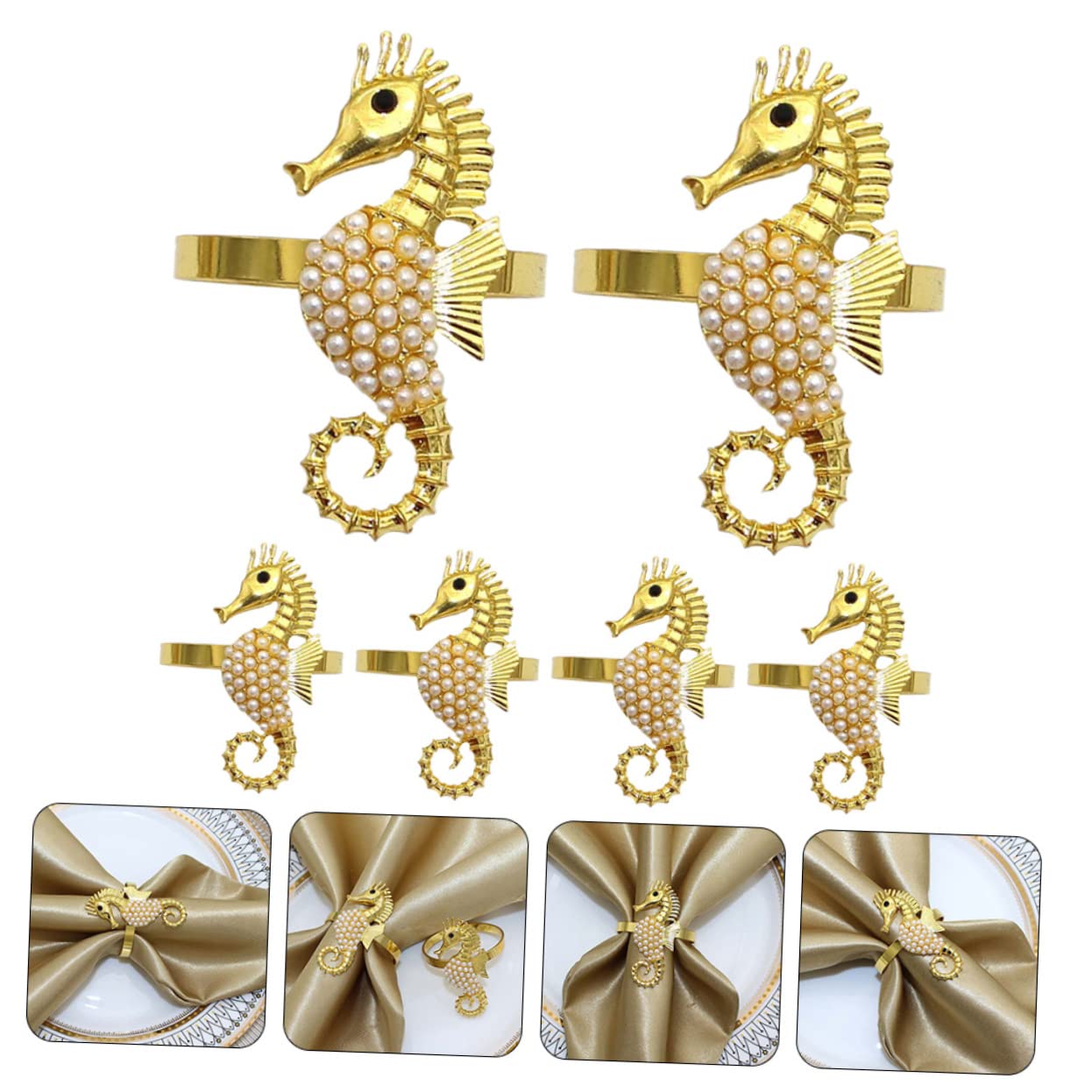 OUNONA 4 Sätze Teiliges Für Hochzeiten Serviettenhalter Mit Tierdesign Langlebig Und Pflegeleicht Für Tischdekoration 6 Stück * 4