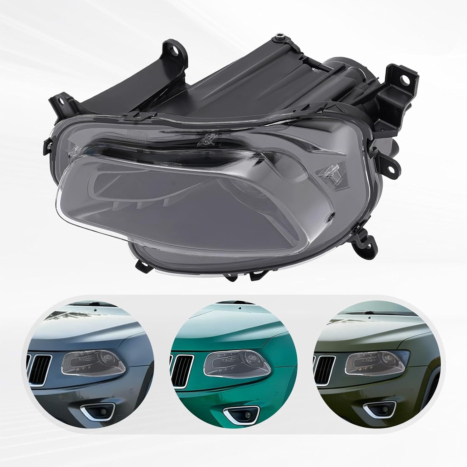 Front Headlight for 2014-2018 Jeep Cherokee Halogen Headlight, 68206661AG, 68292993AB Front Headlamp Automotive Assembly Part Replacement (Left Side)