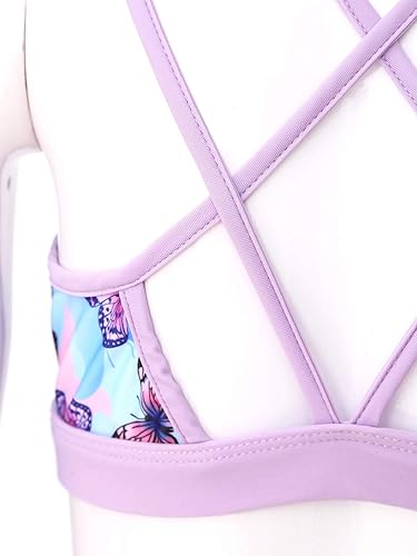 Miniatura 6 de Kids Girls 2 Pieces Bathing Suit Beach Swimsuit Sports Swimwear Tankinis Top with Shorts Set