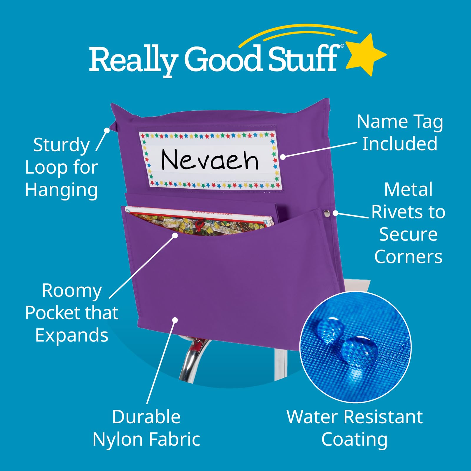 Really Good Stuff Classic Chair Pockets ? 8 Pack - Image 2