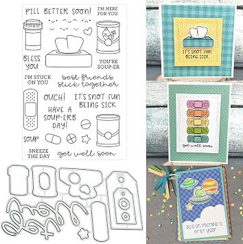 Sick Silicone Clear Stamp and Die Sets for Card Making, DIY Embossing Photo Album Decorative Craft