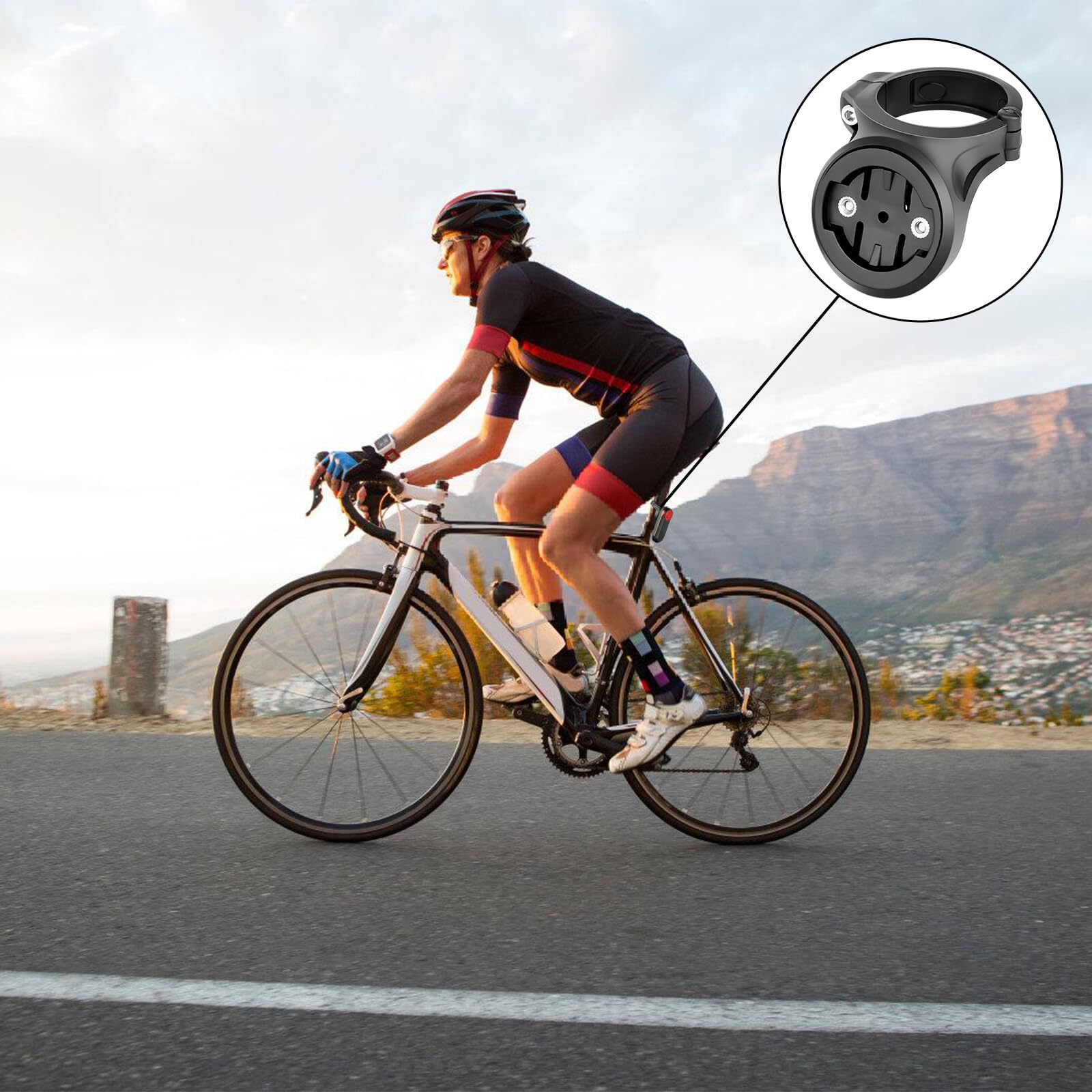 Support Radar pour tige de selle BMC Roadmachine / Urs / Kaius - Garmin Varia 515 (collier