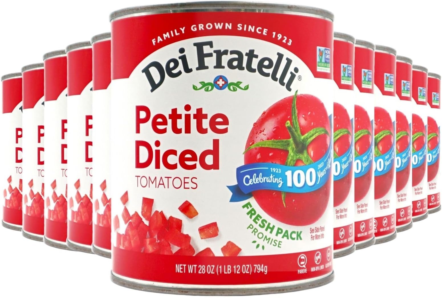 Contadina Fire Roasted Diced Tomatoes - 6 Pack Of 28oz Cans | Perfect For Italian Cooking