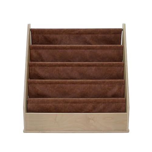 Miniatura 49 de Factory Direct Partners 13132-NT - Soporte de exhibición para libros de abedul, 5 estantes para libros y revistas infantiles para dormitorio, sala