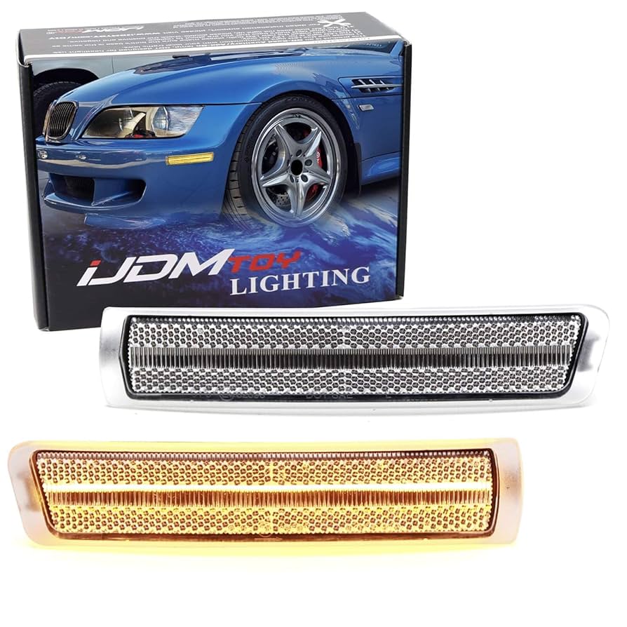 Amazon.com: iJDMTOY Semi-Clear Lens Front Bumper Amber Full