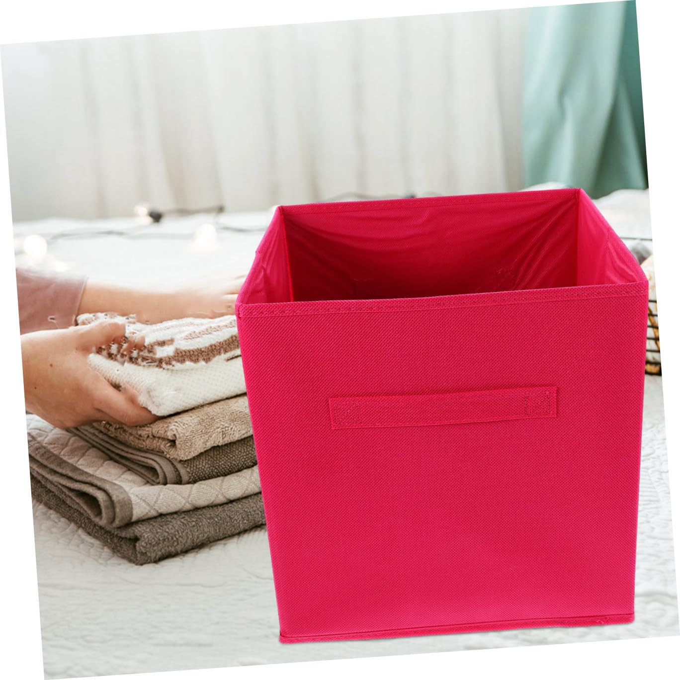 POPETPOP Caja de Almacenamiento de Tela Plegable para Ropa Gran Capacidad, Diseño Multifuncional Tipo Cajón, Paquete de 4 Unidades para Habitación Infantil y Hogar