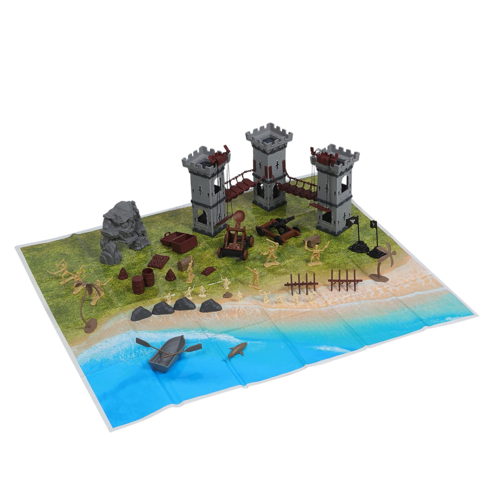 DOITOOL Playset Soldatini Pirata Cavalieri 293 Pezzi in Plastica | Dettagli Realistici, Assemblaggio Semplice, Accessori per Diorami e Scenari, per Collezionisti e Bambini