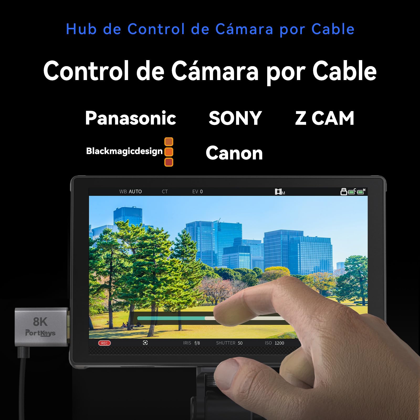 Portkeys LH5C 5.4" Monitor Cámara 4K HDMI Input, Camera Control Touch to Focus para FX3/FX30/A6700/A7S III/A7M IV, R5/6/7/8, GH6/BGH1/S5, 3D LUT Waveform Focus Peaking Monitor de Campo