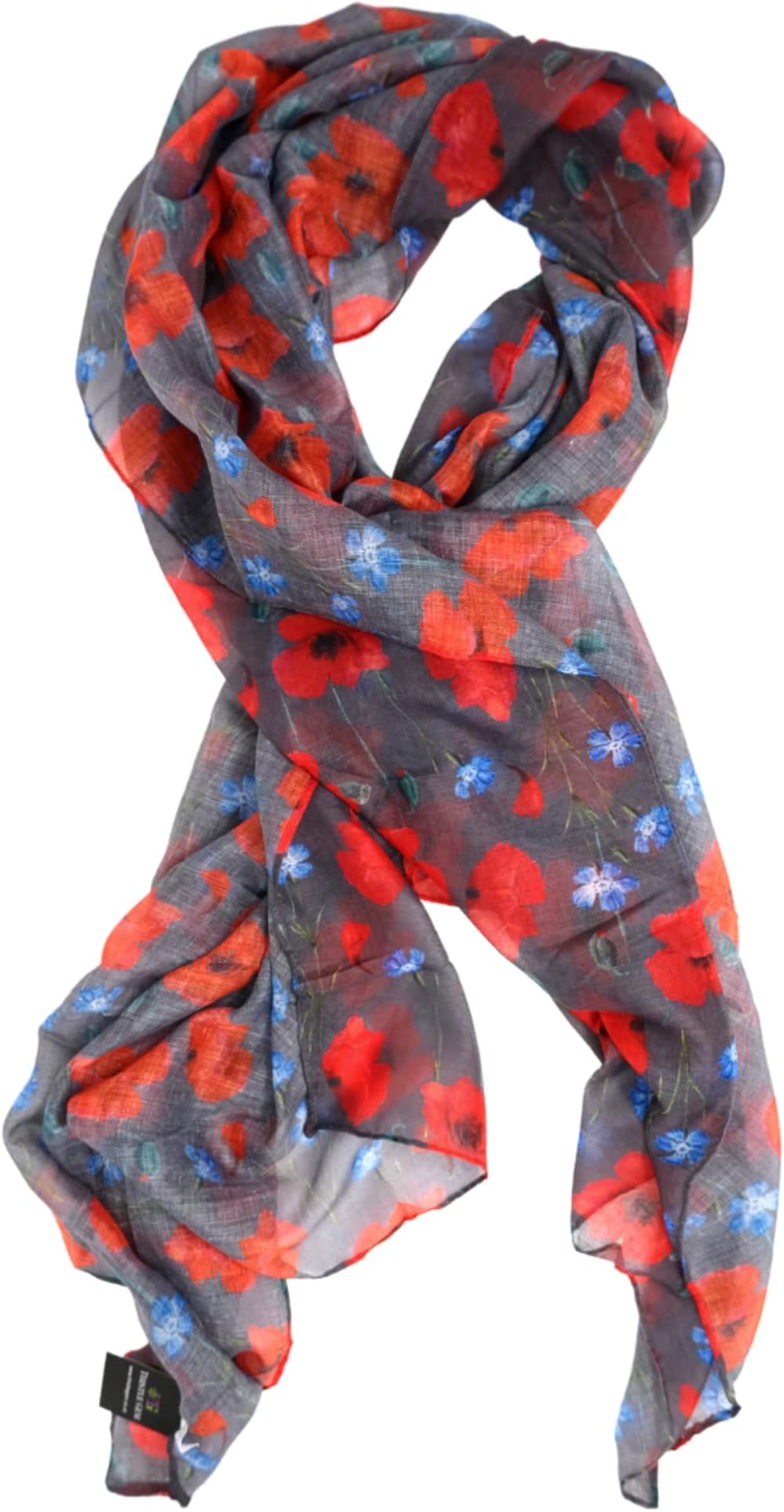 Thistle Gem Poppy Scarf Remembrance Day (Grey)