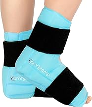 Comfytemp Large Ice Pack Ankle Foot Pain Relief Hot and Cold Therapy for Plantar Fasciitis, Ankle Sprain, Swelling, Achilles Tendonitis, 2 Count