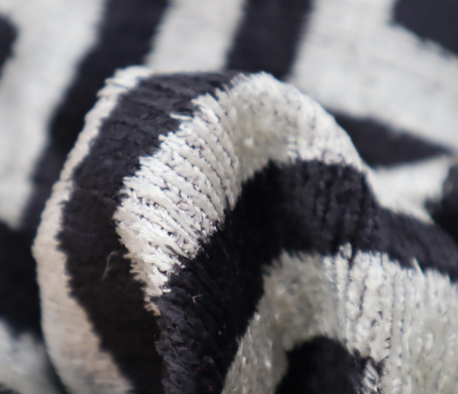 Canvello Luxury Decorative Velvet Throw Pillow 16x24 - Black & White Geometric Maze Pattern with Premium Down Feather Fill