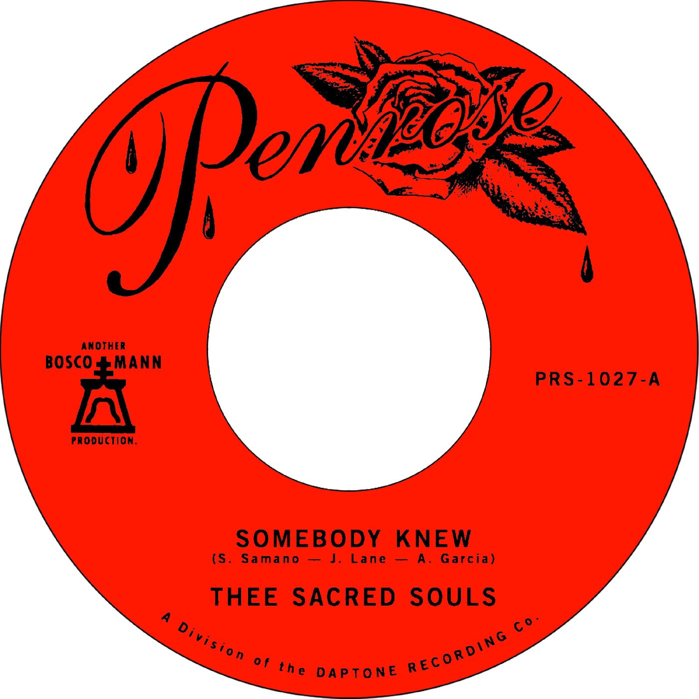 THEE SACRED SOULS - Somebody Knew - Vinyl (7"")