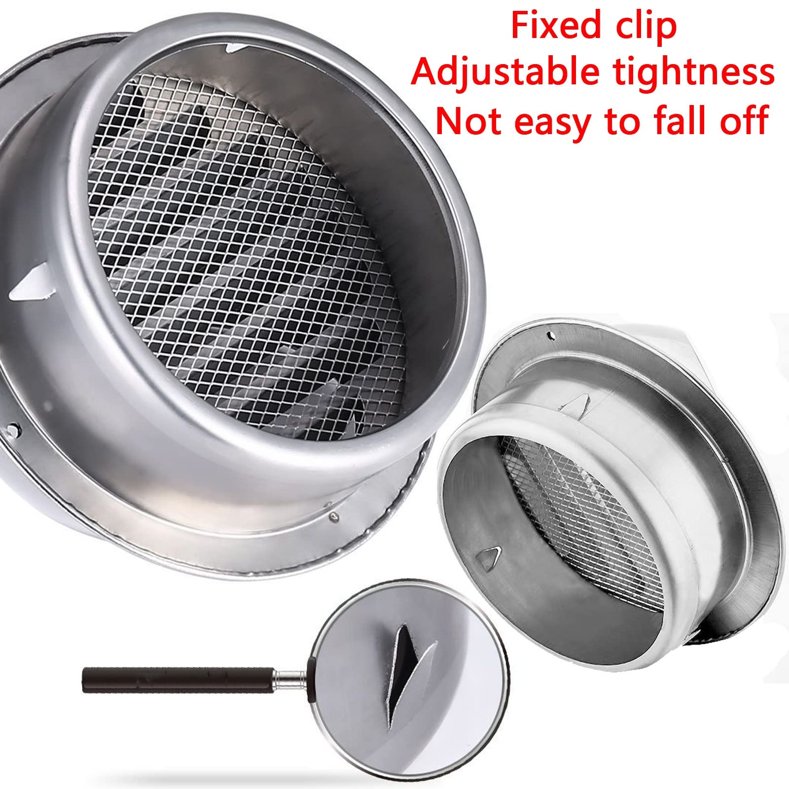Conduit Aérateur D'Air Grille De Ventilation En Acier Inoxydable, Grille D'Aération Murale Rond Grille De Ventilation, Imperméable À La Pluie/à L'eau Ventilation Rapide, Pour Bureau ( Size : 180mm/7.1