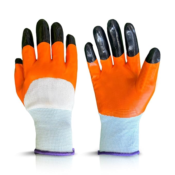 Ocean Mart Gloves For Gardening Work, Gardening Gloves for Home Garden, Garden Accessories, Reusable, Hand Gloves (1 Pair)