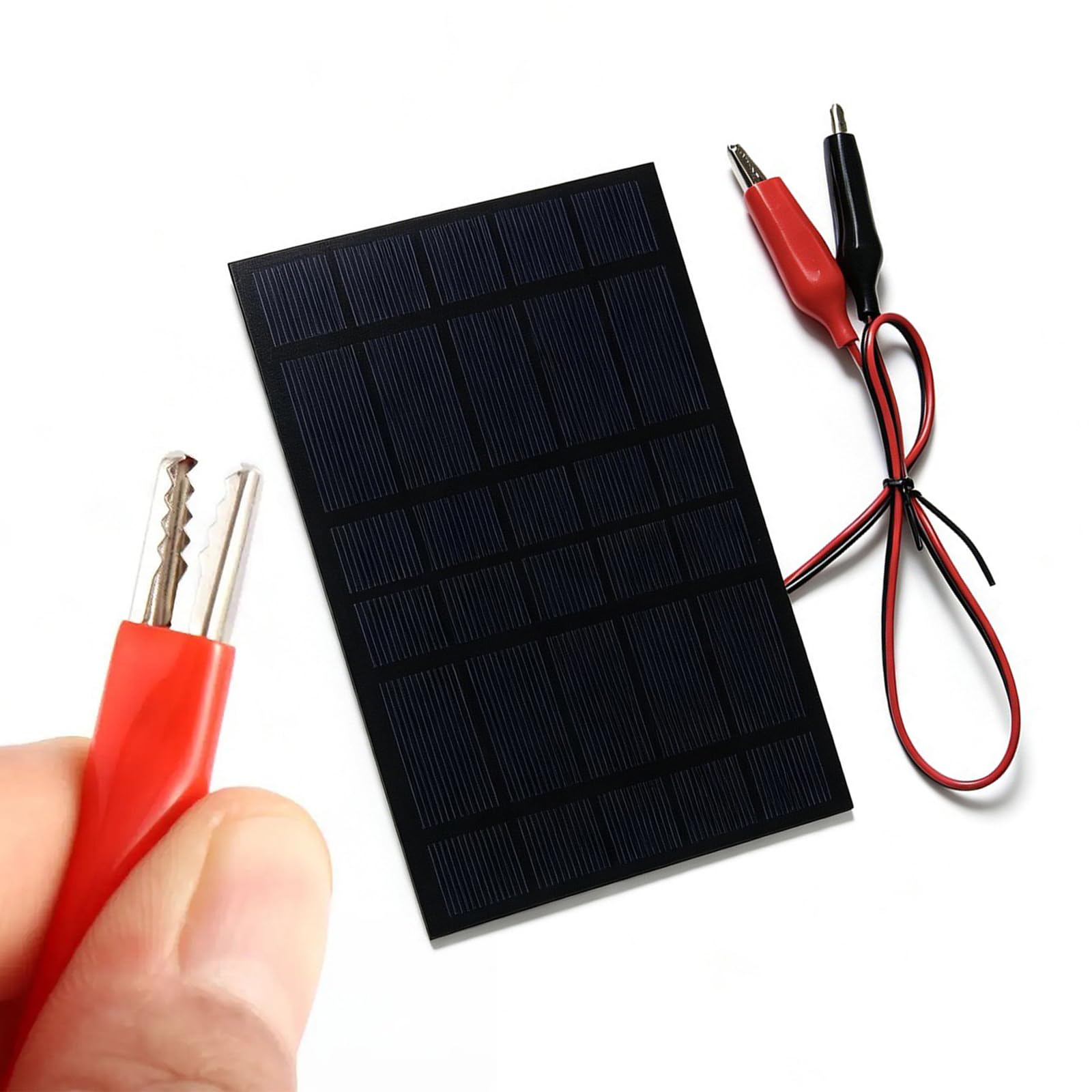 Panel solar monocristalino de 2.5W con clip para dispositivos electrónicos