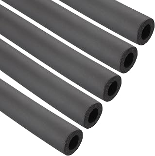 PATIKIL 3/4"(19mm) ID x 6Ft Pipe Insulation Foam Tube, 5Pcs Pipe Cover Wrap Roll Bar Padding Tubing for Handle Grip HVAC Outdoor Air Conditioner Units, Black