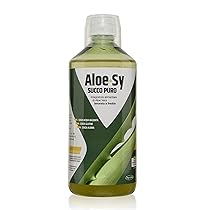 Syrio Integratori Alimentari, Aloe Sy succo Puro, Integratore Depurativo, Aloe Vera al 99,55%, da Bere Puro o Diluito, Aloin Free, Detox, Pura Polpa, Senza Aggiunta di Acqua, Senza Glutine, 1 Litro