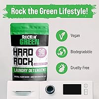 Vista 75 de Rockin' Green Detergente para ropa sucia, a base de plantas, detergente en polvo natural para ropa, vegano y biodegradable, seguro para pieles
