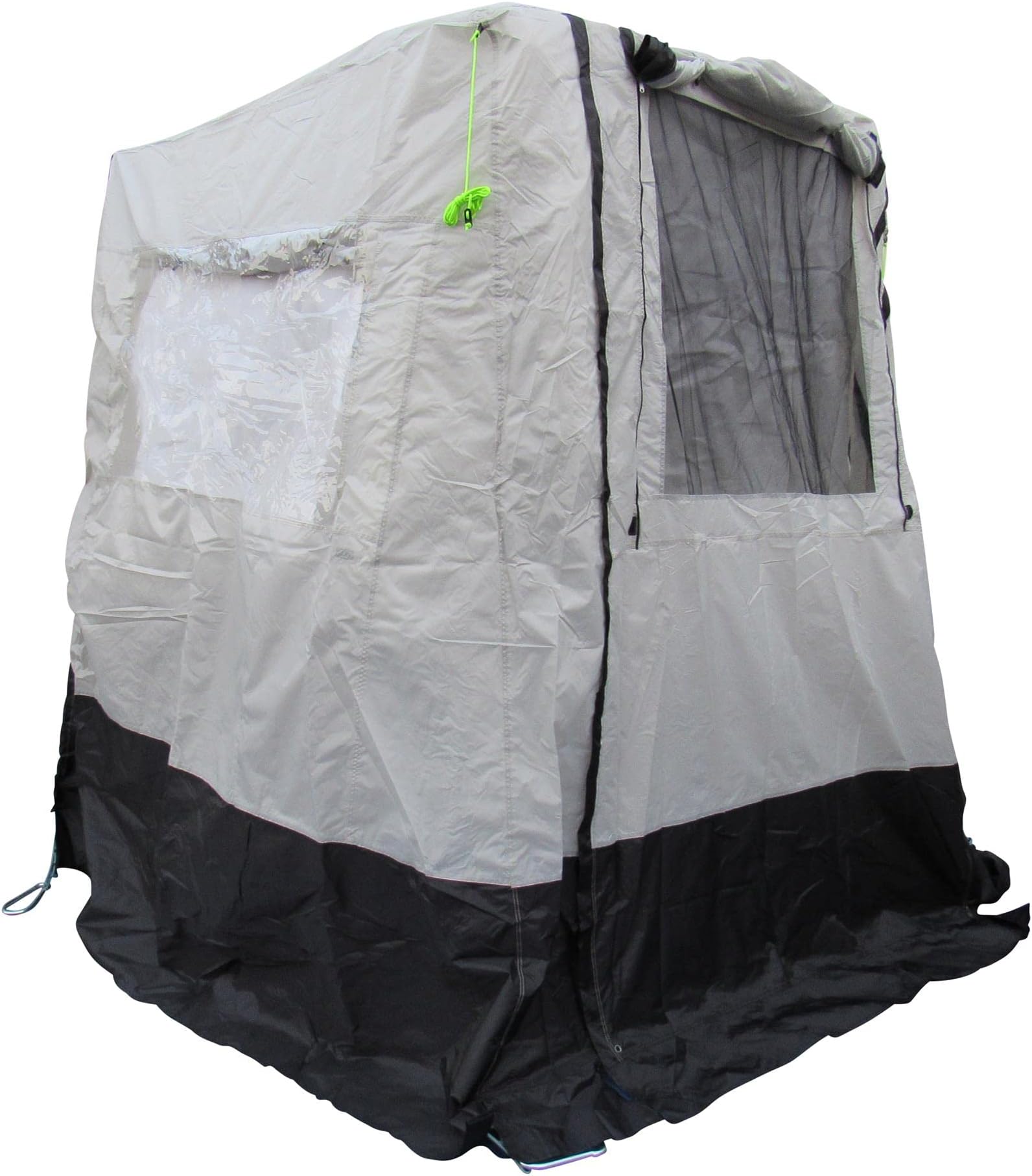 SecureFix Direct Tailgate Awning Tent (Van Campervan Canopy Rear Backdoor Boot Outdoor), Black and Cream