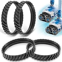 R0526100 Track Replacement Compatible with Zodiac Baracuda MX6 MX8 Elite Series Suction-Side In-ground Pool Cleaners, Heavy Duty Rubber Wheel Tire Belts 4-Pack